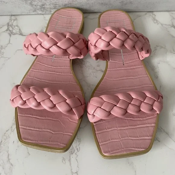 Dolce Vita Sandals Slides Sz 8 Pink Padded‎ Resort Summer - Picture 3 of 12